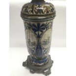 A rare 19th Century Doulton Lambeth stoneware lamp