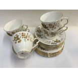 A Colclough autumnal pattern teaset