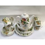 A Royal Doulton Citrus Grove pattern part tea set