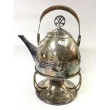 A WMF Arts and crafts design silver plated kettle