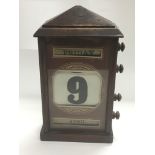 A Victorian day date desk calendar.