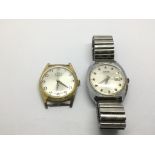 A gents chrome Oris watch and a Buler watch (2).