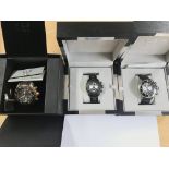 A3 x boxed V.I.P. Time Men's Wrist watches. Boxed.