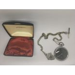 A pocket watch, an Albert and a fob all in full wo