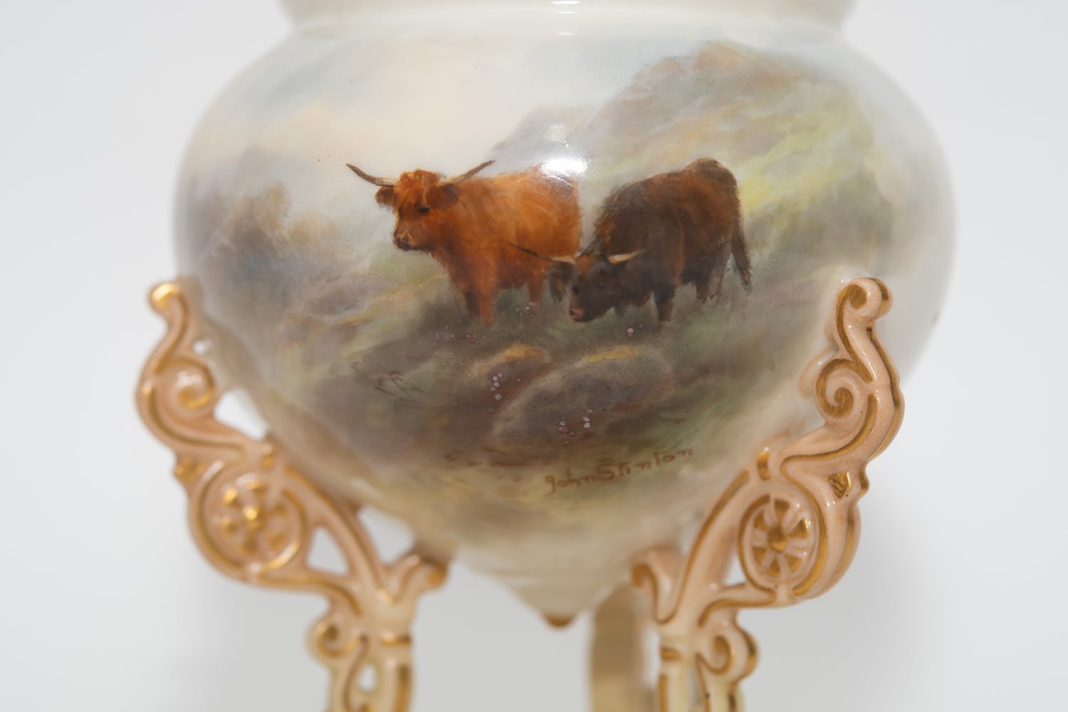 A royal Worcester vase and cover. The cover is ret - Image 6 of 10