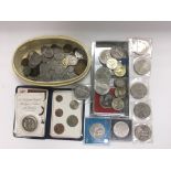 Two boxes of coinage including an uncirculated set