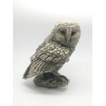 A similar modern silver figure of an owl signed CA