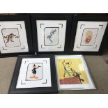 Five good quality Looney Tunes Framed prints. All