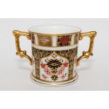 A royal Crown Derby two handled mug, pattern 1128,