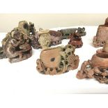 A collection of Carved Soapstone ornaments of vari