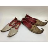 Two pairs of possibly Arabian shoes