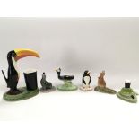 A collection of six Carltonware items advertising