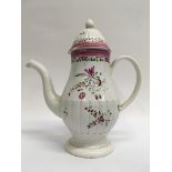 An 18th century English Pearl ware coffee pot deco