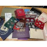 A collection of world proof coins sets and commemo