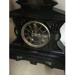A French slate mental clock the circular dial with