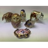 6 Royal Crown Derby paperweights (varying conditio