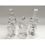 Three Orrefors glass figures comprising a baker, c