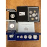 3 Cased New Zealand proof sets inc 1990 5 silver p