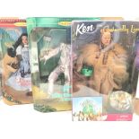 3 X Barbie Wizard Of Oz Figures including Dorothy. ken as the Tin Man and the Cowardly Lion. All