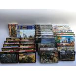 Collection of 34 Boxes of Plastic Figures from Revell/Mars/Orion/Waterloo/Italeri/Zvezda/Caesar/