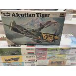 A collection of 6 Monogram aircraft model kits 1:4