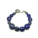 A Lapis Lazuli bead bracelet.