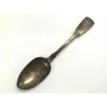 An early Victorian silver serving spoon, London hallmarks.