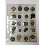 An A4 folder page of highly collectible coins incl