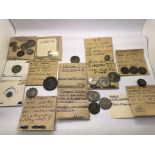 A collection of very ancient coins, as pictured wi