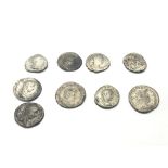 A collection of Roman coins some silver Severus Al