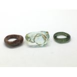 Three Ancient Roman glass Finger rings from syria