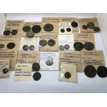 A collection of ancient Roman and Greek coins as p