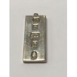 A silver Ingot weighing approximately 31g - NO RES