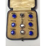 Vintage enamelled shirt studs in original box. No