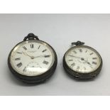 A silver cased pocket watch maker Benson of London