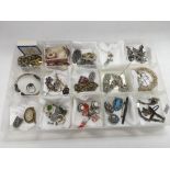 A collection of costume jewellery including micro