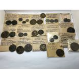 A collection of ancient bronze Roman coins as desc