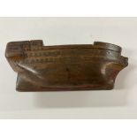 An early Victorian sailors snuff box in the form o