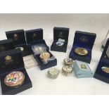 A collection of Royal Worcester Halcyon Days Ashle