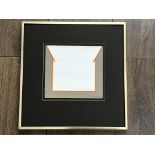 A modern framed Art picture on paper medium by C. King in geometric design, in colour of Frey,