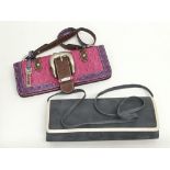 Two clutch style handbags, one by Jacques Vert the other by Guess