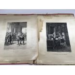 A Victor Hugo folio with monochrome images on silk