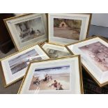 Six Russell Flint prints of various scenes includi