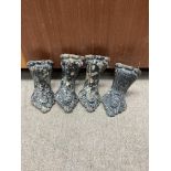 Set of four Victorian cast iron bath feet - NO RES