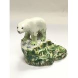 A circa 1930s ceramic figure of a polar bear, appr