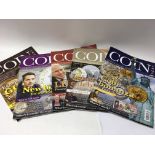 Five years complete collection of coin monthly magazines as well as other coin magazines.