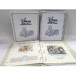 Three Disney stamp albums and contents.