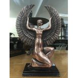 A copper finish figure in the Art Deco style of a