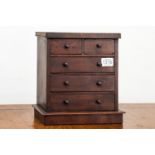 An Early Victorian mahogany apprentice chest of dr