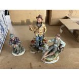 3 Capodimonte figurines - NO RESERVE